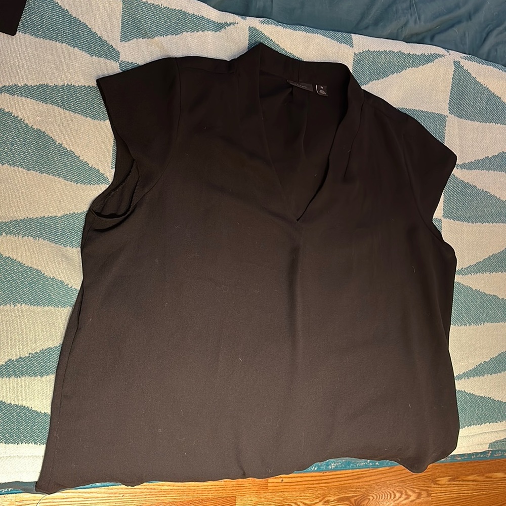 Black V-neck Blouse